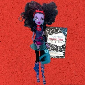 Monster High Jane Boolittle Signature 2013 Retro Vintage Mattel Doll Sloth